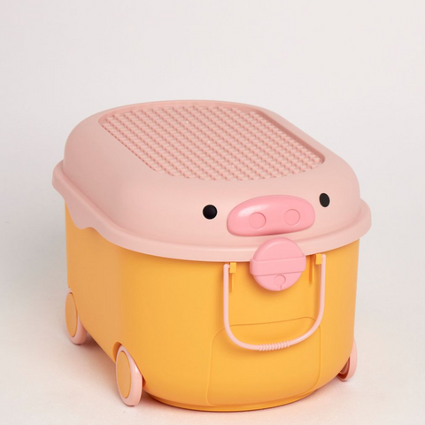 Ride a Long Storage - Yellow & Pink Pig - Large